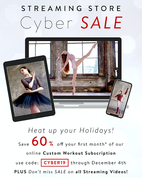 balletbeautiful's tweet photo. Once a year #Cyber Sale is HERE! 60% off Custom #Workout Subscription + Sale on #Streaming Videos! Heat up your Holidays + feel your best! ❤️💫 Subscribe here: https://t.co/UKTLXSUAYO #streamingworkout #cybermonday #ballet #ballerina #BalletBeautiful #fitness #supermodel https://t.co/8is3ux9CY2