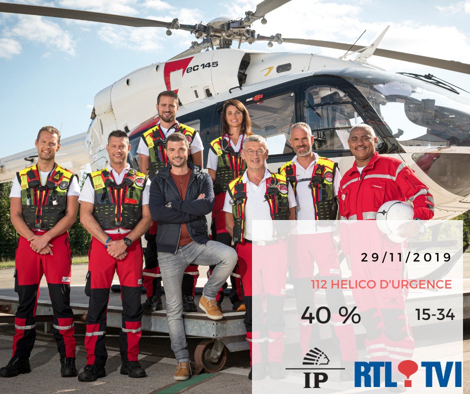 Le magazine #112Helicodurgence présenté par Michael Miraglia a réalisé de belles audiences vendredi dernier sur <a href="/RTLTVI/">RTL tvi</a> ! 🚁
➡️Meilleure émission des 4 diffusions 👏
#straighttotheheart #audiences #magazine #reporters