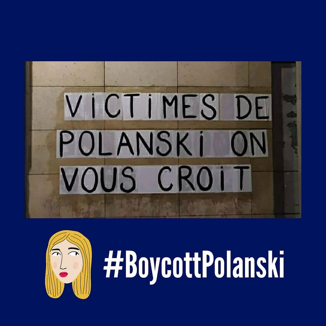 (TW) il y a 2 semaines, la photographe #ValentineMonnier a accusé #Polanski de l'avoir violée, se joignant aux 11 autres femmes qui ont déclaré qu'il les avait agressées sexuellement. Dix avaient moins de 18ans au moment des faits décrits. La plus jeune n'avait que 9 ans #EFA2019
