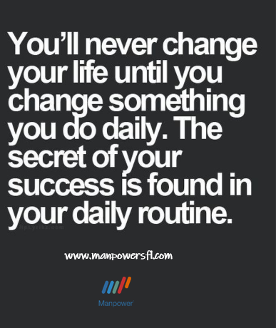 ManpowerSFL's tweet photo. You could either incorporate something that makes you feel good and new or remove something that's bad from your daily routine. You've got to start somewhere right?

#motivation #goals #motivationmonday #manpower #dream #mindovermatter #manpowersfl https://t.co/R8ypdeHYP6