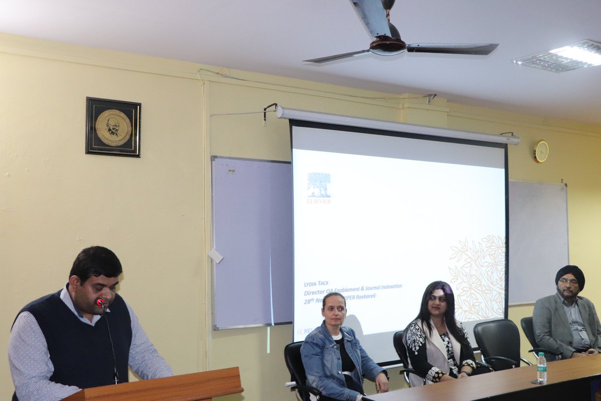 NIPERRaebareli's tweet image. Ms. Lydia Tacx, Director OA enablement, and Journal Indexation within STM Journals, Elsevier conducted a #AuthorWorkshop at NIPER Raebareli.
@NIPERRaebareli @Pharmadept @rajneeshtingal