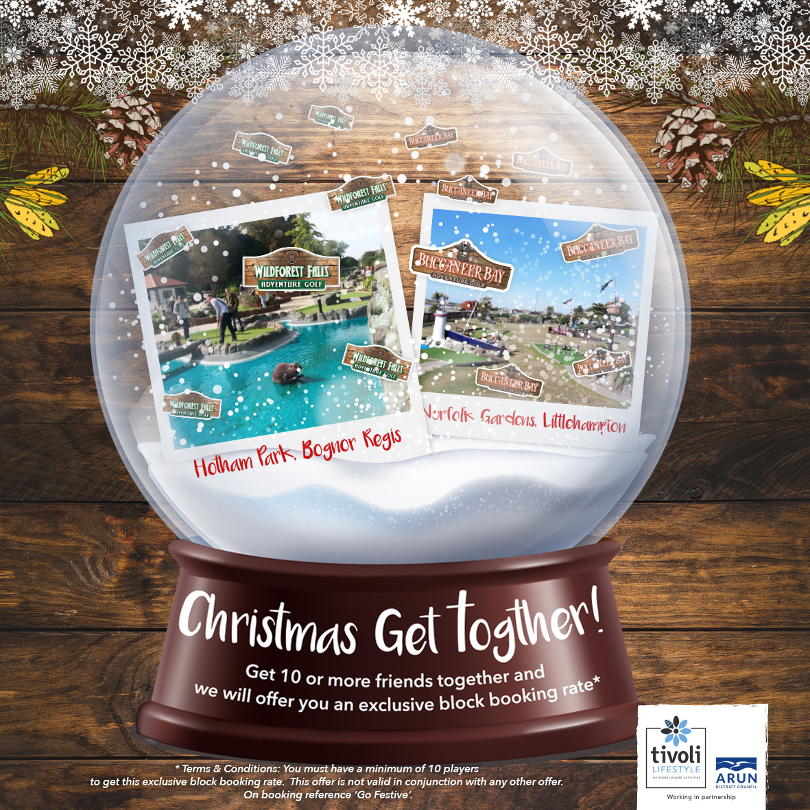 START YOUR FESTIVE ACTIVITIES🎄⛳️// Get 10 or more friends and we will offer you an exclusive block booking rate at our fun filled #AdventureGolf Sites in #bognorregis and #littlehampton*. Book your group today!
<a href="/ArunDistrict/">Arun District Council</a> @Arun_Parks