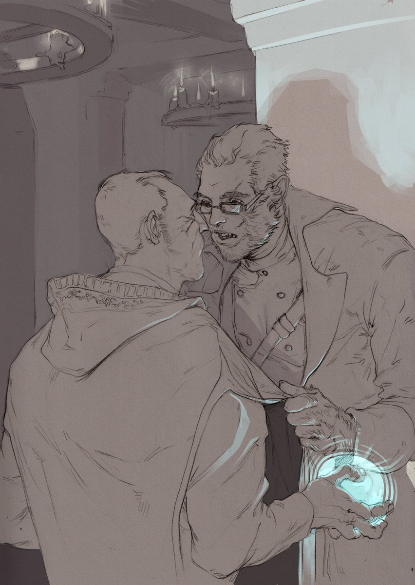 StupidTemplar's tweet photo. #overwatch #sigma #haroldwinston #siebrendekuiper #winston #sigrold 
another pieces for #SigroldWeek 2019, all from @Alphawave13's works (https://t.co/x1X9fBueND)
1)Beginnings/Universe
2)Night out/Celestial bodies
4)Halloween/Sight https://t.co/qZoLuGxCKk