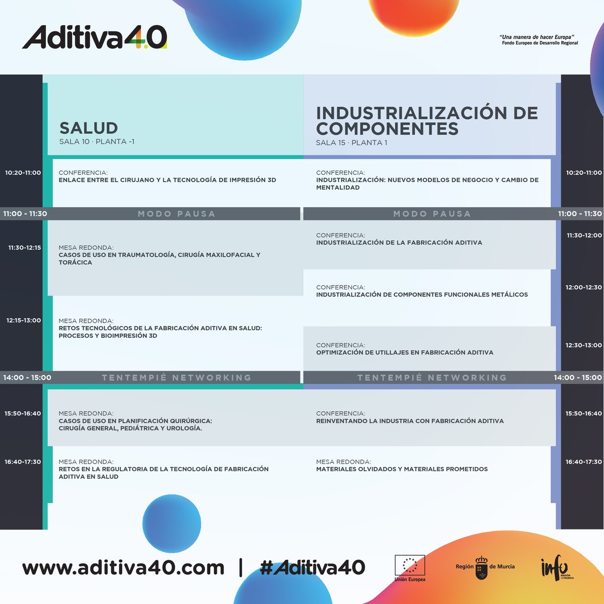 MuIndustria40's tweet photo. Empieza una semana llena de emoción y preparativos: El II Congreso de #FabricaciónAditiva #Aditiva40 en #Murcia ¡ya está aquí! 4 👉#diciembre 

🆓El plazo de inscripción finaliza hoy. Consulta la programación que hemos preparado e inscríbete 
📝https://t.co/3ba7uIeg6C https://t.co/mcOAviEeeK