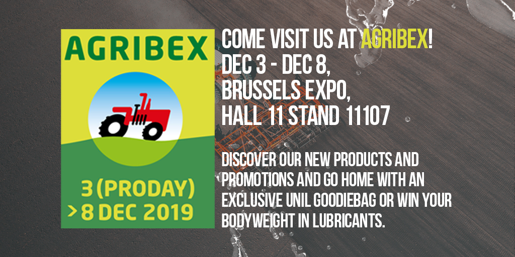 Vanaf morgen 3 december staan wij weer voor 6 dagen op stand 11107 van de land- en tuinbouwbeurs Agribex in Hal 11 van de Brussels Expo.

Wij kijken ernaar uit jou te mogen ontvangen op stand 11107. Voor meer informatie over Agribex, kan je terecht op unil.com .