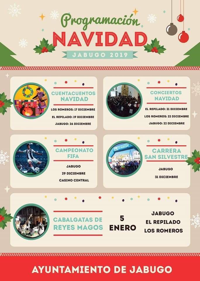 aytojabugo's tweet photo. Ya hemos estrenado Diciembre.
El mes de las reuniones familiares y de amigos. 
El mes de los villlancicos, de los regalos, de las luces, de la ilusión. 
Ya no queda nada para felicitarnos una nueva Navidad.🎁🎄 
Y en Jabugo, os tenemos un programa irresistible.
Apúntatelo todo! https://t.co/czoRatittf