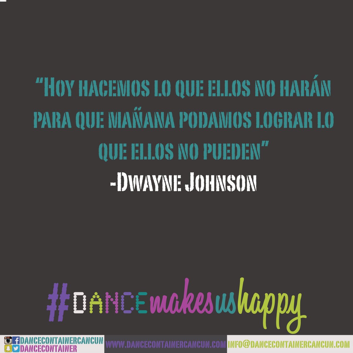 dancecontainer's tweet photo. Lunes de #DCCQuotes <3

#dancemakesushappy #dcc #dancersworld #dancerlife #motivationmonday #monday #lunesdemotivacion #quotes #dancequotes #dancecontainercancun #dancecancun @tabathafers  @karinahernandezvon https://t.co/fVNRiyjdDK