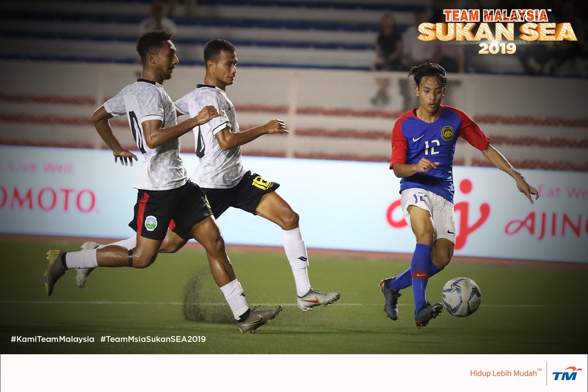 UnifiSports's tweet photo. #SEAGames2019 | #Football (M)

Sprint⚡ ➡️ Placing 🎯. Sikit lagi nak gol. Reply dengan gif reaksi anda masa tengok ni! #MASvTLS #TeamMsiaSukanSEA2019 #KamiTeamMalaysia https://t.co/yKGatyy9Lr