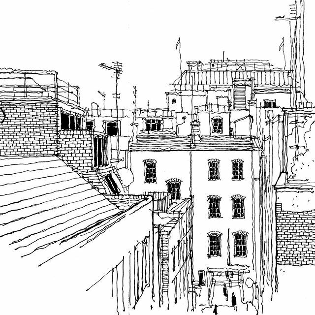 Soho rooftops. Clean line, no tone at this stage. Should I add some colour?? .
.
.
.
.
.
.
.
.
.

#shoreditchsketcher #sketch #sketchbook #sketching #sketches #sketchers #sketches #sketchdrawing #illustrationsketch #londonsketchbook #london  #architectur… ift.tt/2P4byBV