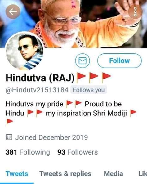 NavikaRajpal's tweet photo. ये आदमी नरेंद्र मोदी का पालतू कुत्ता है लेकिन Follow मुझे करता है कोई हैरानी की बात नहीं है यदि ये चुनाव में वोट भी कांग्रेस को देता हो

@AKChandra16 
@pakhandi_bhagao
@DrMonikaSingh_
@Parody_Gandhi
@Rajkuma52480030

@Hindutv21513184 https://t.co/LpTnvVUzOu