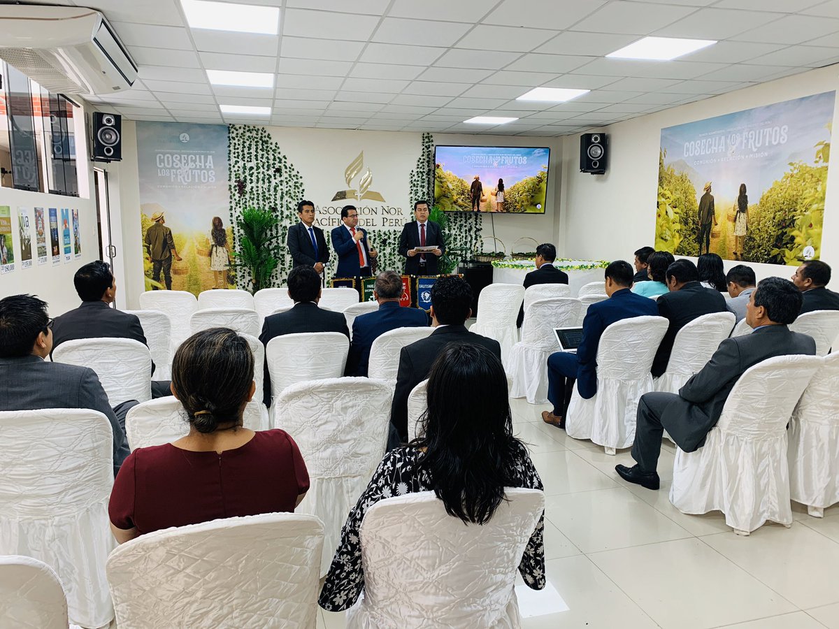 AdventistasANoP's tweet photo. Inicia Concilio Anual de la Asociación Nor Pacífico del Perú con el lema #CosechaLosFrutos Dios bendiga las decisiones en favor de su santa obra. #CMR #ANoP https://t.co/F7jD5Ghcfz