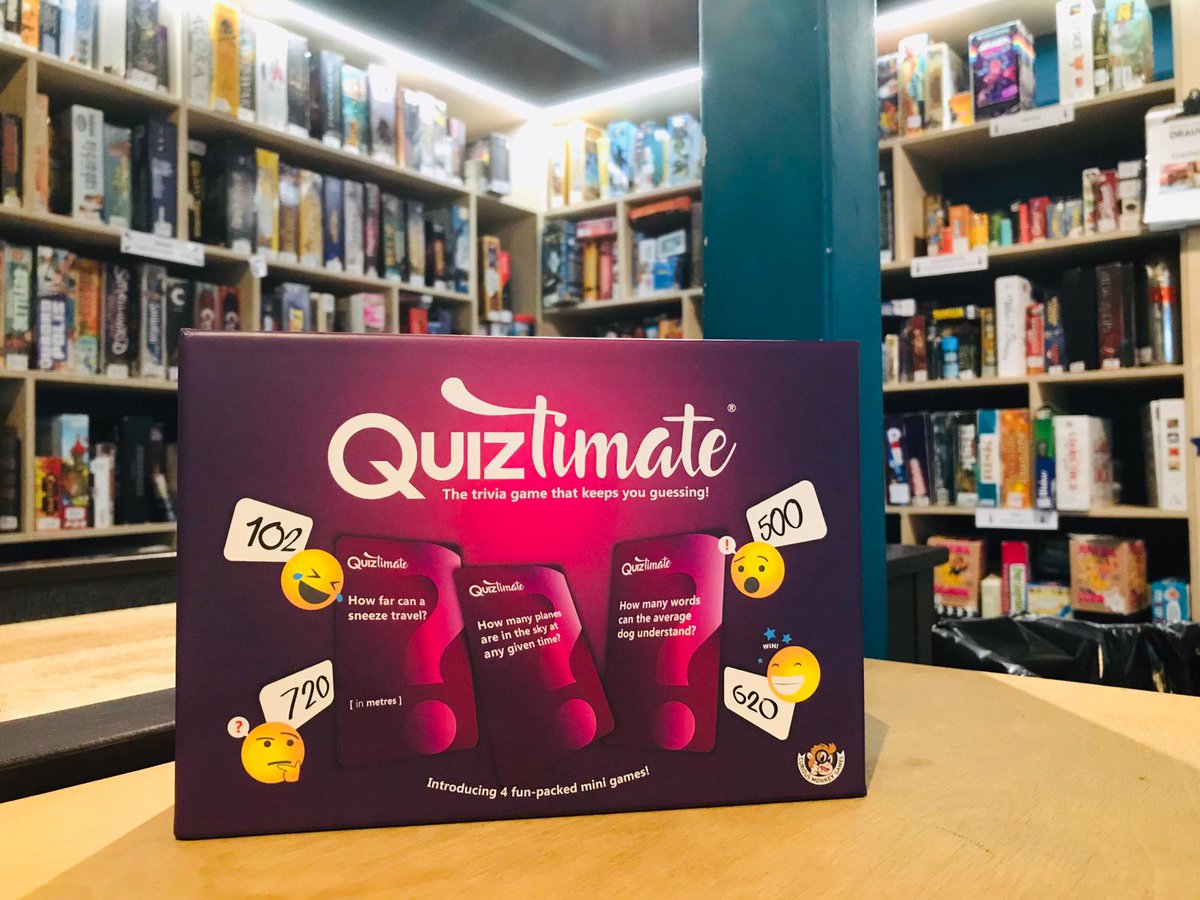 NEW GAME ALERT! 🔔

Ready to get your brains ticking? 🧠 Quiztimate is a new and thrilling game that consists of 4 hilarious rounds. Answer a range of intriguing questions and discover the answers to a load of interesting facts! 🎲😜

Kindly gifted by #curiousmonkeygm