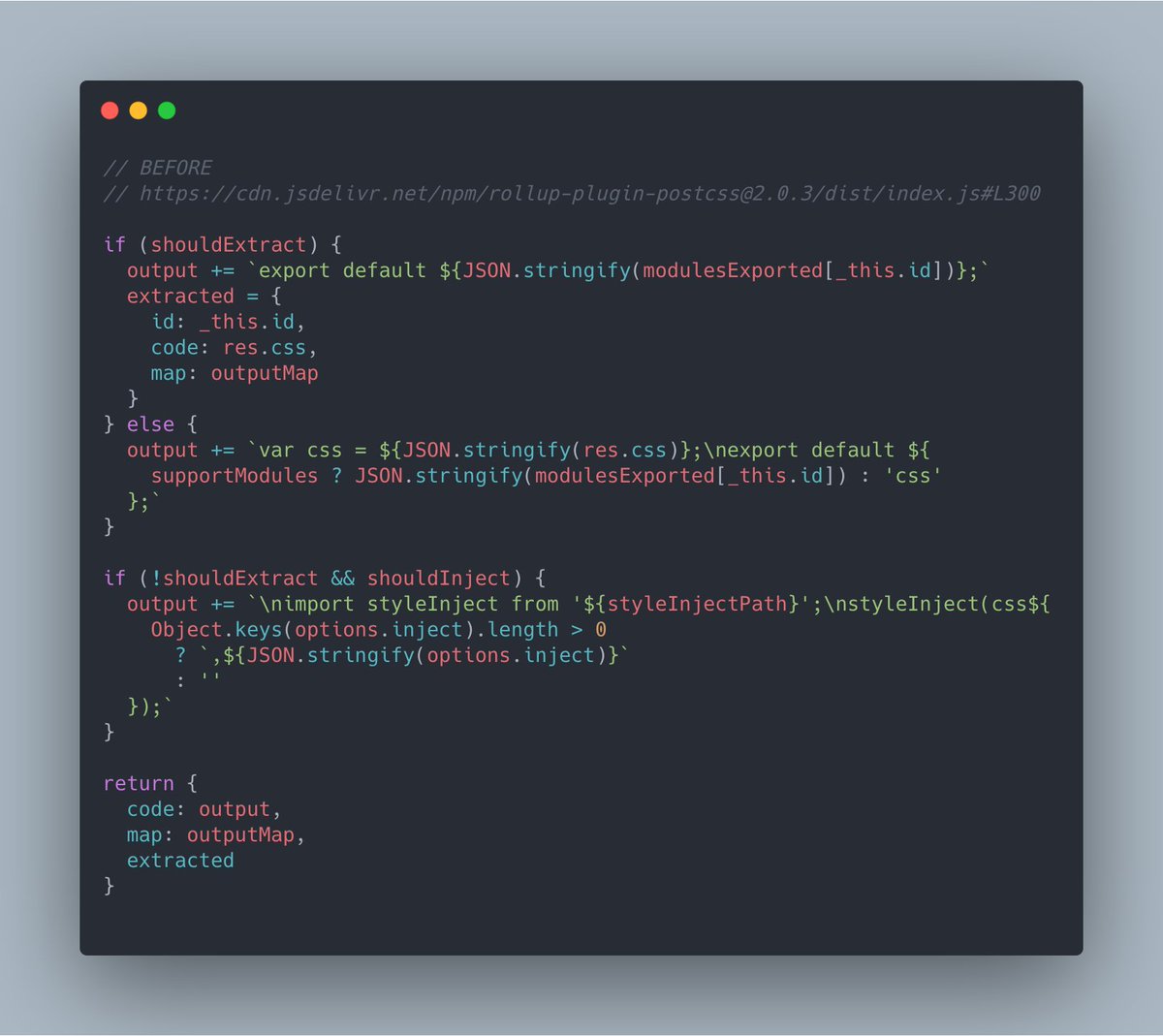 salem_cobalt's tweet image. The issue is that we need our compiled styles to be output as a .css file for progressive enhancement / perf optimizations (#criticalCSS) in addition to returning the CSS result so we can inline in our web components.

Made some progress after tweaking some #PostCSS logic...