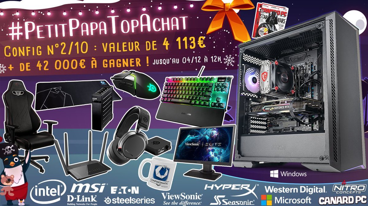 TopAchat's tweet photo. @msifrance @westerndigital @SteelSeriesFR @SeasonicPSU Carte graphique ? Casque sans fil ? Abonnement @Canardpcredac 😎 ?
Alors, qu'est-ce que tu préfères dans cette #Config02 du #PetitPapaTopAchat ?

https://t.co/cgntdUIxlC https://t.co/UX2GRdWjqB