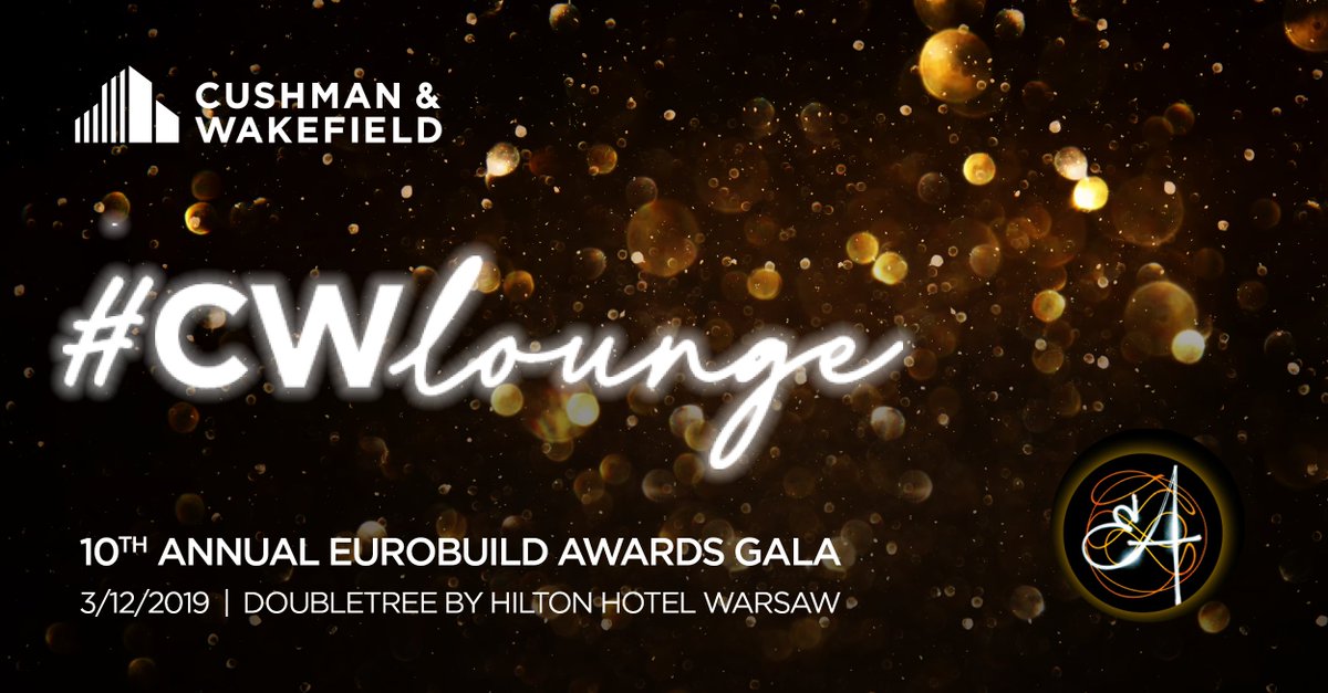 CushWakeCE's tweet photo. Join our #CWexperts at the #CWLounge at the 10th Annual @EurobuildCEE Awards Gala @CharlesTaylorPL @j_sinkiewicz @SorenRodian @Anna_Hofman_CW @rickyaboo @lucyna_sliz More information: https://t.co/Q7rGsMP84R
#EurobuildAwards2019 #realestate #CWsponsors #TheBestForOurClients https://t.co/o5DE9z97xT