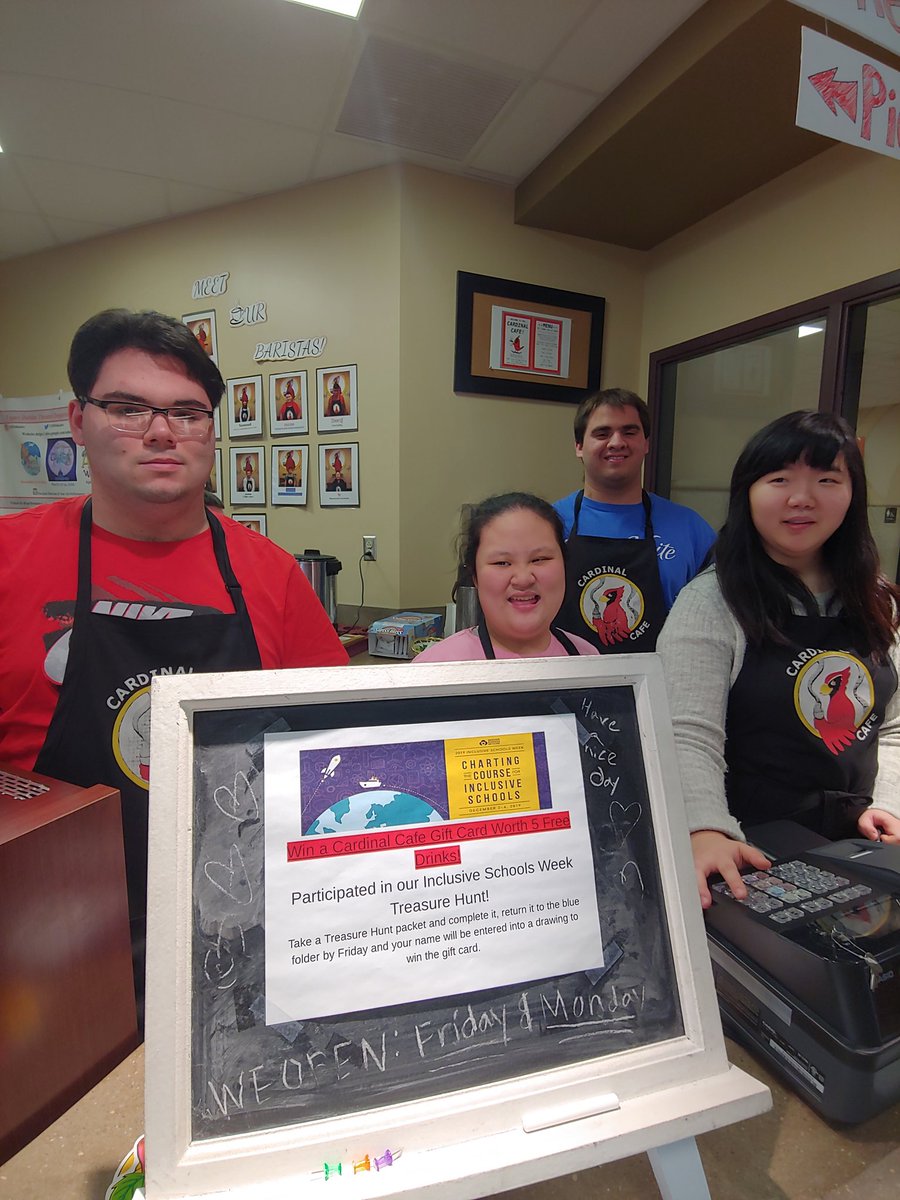 UDCardinalCafe's tweet photo. This week is Inclusive Schools Week! Participate in our Treasure Hunt for a chance to win 5 free drinks. Pick one up any day this week at the Cardinal Cafe, return it by Friday to be entered in the drawing! #InclusiveSchoolsNetwork #UDBestDay https://t.co/MAFyeGZAIS