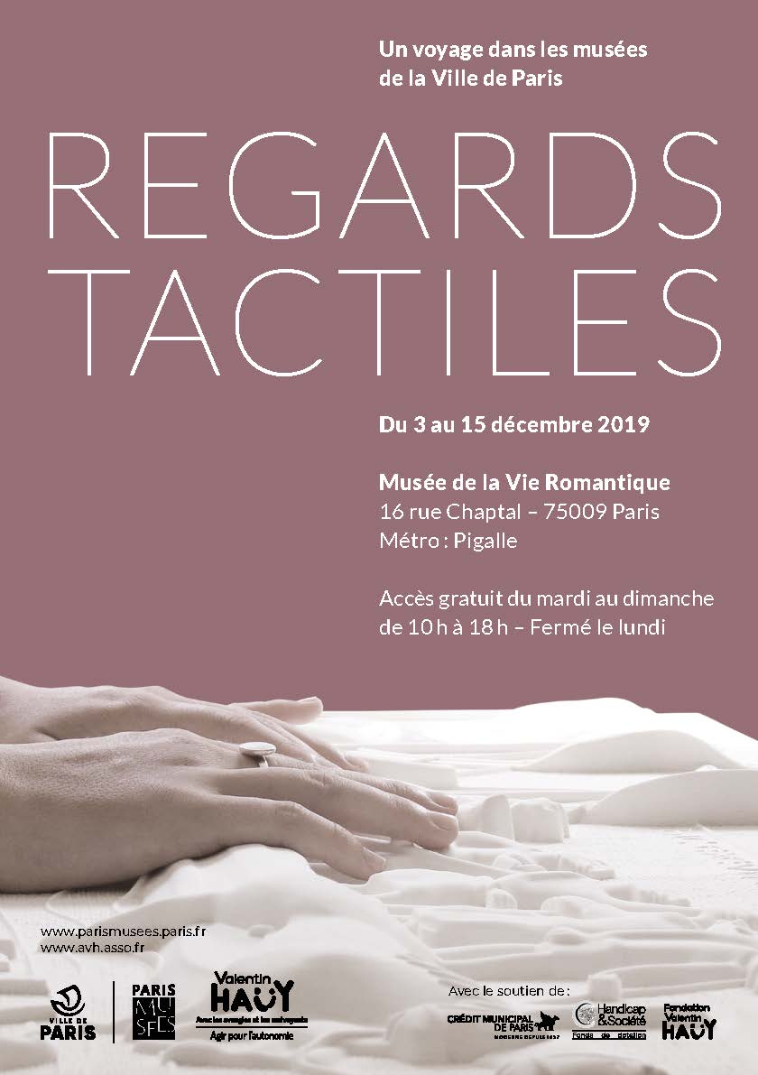 J-1 avant l'événement "Regards tactiles" organisé par l'association <a href="/ValentinHauy/">Association Valentin Haüy</a> et <a href="/parismusees/">Paris Musées</a> au <a href="/MVRParis/">Musée de la Vie romantique</a> ! Rendez-vous ce mardi 3 décembre à partir de 14 h. L'entrée est gratuite ! bit.ly/2qbM8tD