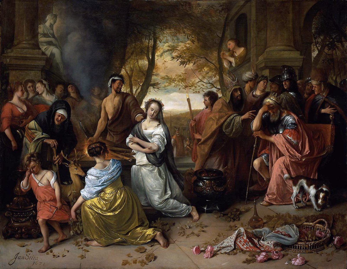 Art_Vanitas's tweet photo. "Sacrifice of Iphigenia" by Jan Steen (1671), at #LeidenCollection
#baroque https://t.co/u4HDtJTRvc