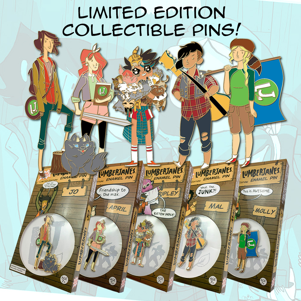 Want to show off your love of @Lumberjanes? Limited Edition #Lumberjanes enamel pins are available now with free shipping! Who's your favorite 'Jane? bit.ly/LumberjanesEPi…