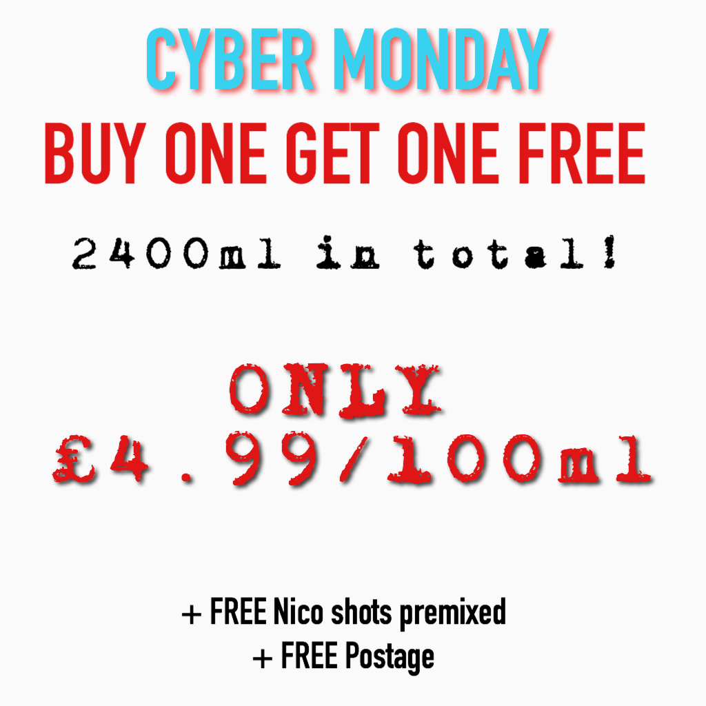 ONLY £4.99/100ml
CYBER MONDAY ONLY FOR BIG PLAYERS! (vapers)
Only 20 sets available, when it's gone- It's gone!
artflavouring.co.uk/E-Liquid_10x_1… 
HAPPY VAPING! #vape #eliquid #ukvape #ecig stopsmoking