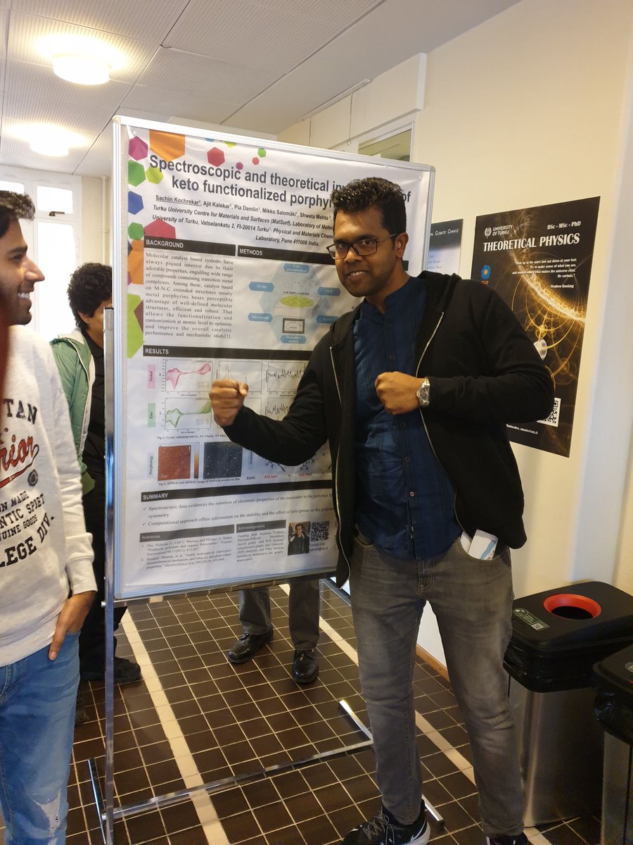 Materials chemistry research group - UTU (@mcrgutu) on Twitter photo Our brilliant PhD students & Post doc; MSc koyejo Adefunke @sheunpoonmi ,Sachin kochrekarn <a href="/search_in/">sachin kochrekar</a> & Dr Lokesh Kesavan, presenting posters on electrochemical CO2 reduction using metal nanopartices and porphyrins
#AcademicChatter #scicomm #academiclife #Science #conference Our brilliant PhD students & Post doc; MSc koyejo Adefunke @sheunpoonmi ,Sachin kochrekarn <a href="/search_in/">sachin kochrekar</a> & Dr Lokesh Kesavan, presenting posters on electrochemical CO2 reduction using metal nanopartices and porphyrins
#AcademicChatter #scicomm #academiclife #Science #conference