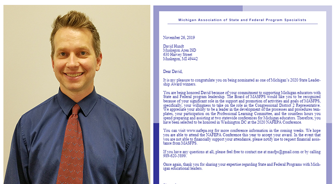 jseverson2's tweet photo. CONGRATS to MAISD's own Dave Hundt on being named Michigan's State &amp; Federal Programs Leader of the Year for his tireless efforts and collaborative work to impact students, educators, and districts statewide! Dave will be honored for his achievements in Washington, D.C. in March. https://t.co/Yimmza7ctl