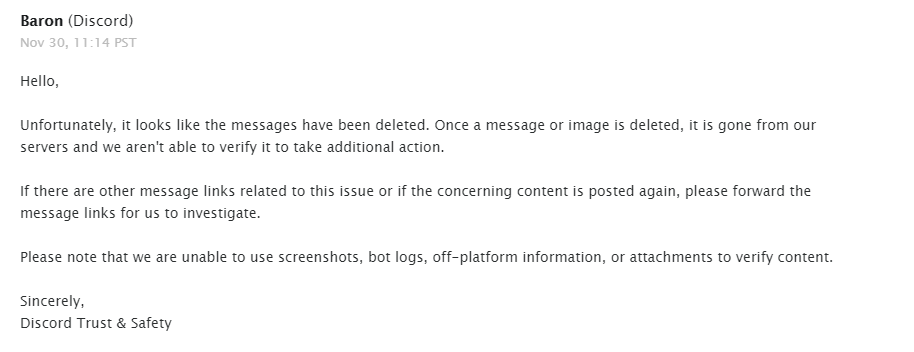 Ecchi_Hayate's tweet photo. @jasoncitron I hope my tweet finds you well, Founder/CEO of discord. User ID 615905929950527632 has been harassing my server members, and I had raised a ticket to the Discord Trust &amp; Safety team.

I was replied with this, and I find it extremely uneasy with this level of service. https://t.co/SmCMDsCBcg