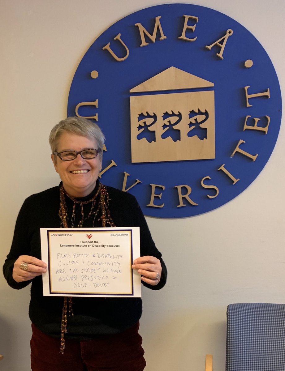 LongmoreInst's tweet photo. #GivingTuesday is almost here! Longmore director Dr. Kudlick is sharing her reason to give with her #UnSelfie. Share YOUR reason to give today and tomorrow with your own picture and don't forget to tag us! #Longmore #GivingTuesday #SeasonofGiving https://t.co/fjfxcM7UHU