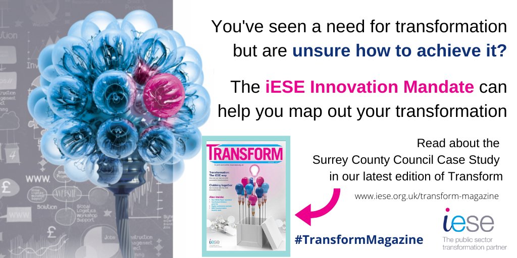 IESECIC's tweet photo. Read about our case study with @SurreyCouncil and how they mapped out their #transformation process using our Innovation Mandate https://t.co/2wWnxC7L3W #TransformMagazine #localgov https://t.co/wI9MFKGjth