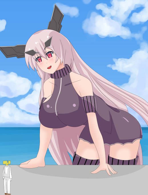 艦これの泊地棲鬼ちゃん(巨大娘)描いてみました
この後泊地棲姫になると更に巨大化して胸が大きくなるイラストを考えています(出来はあまり期待しないでね(・・;)
#泊地棲鬼 #巨大娘 #サイズフェチ #giantess 