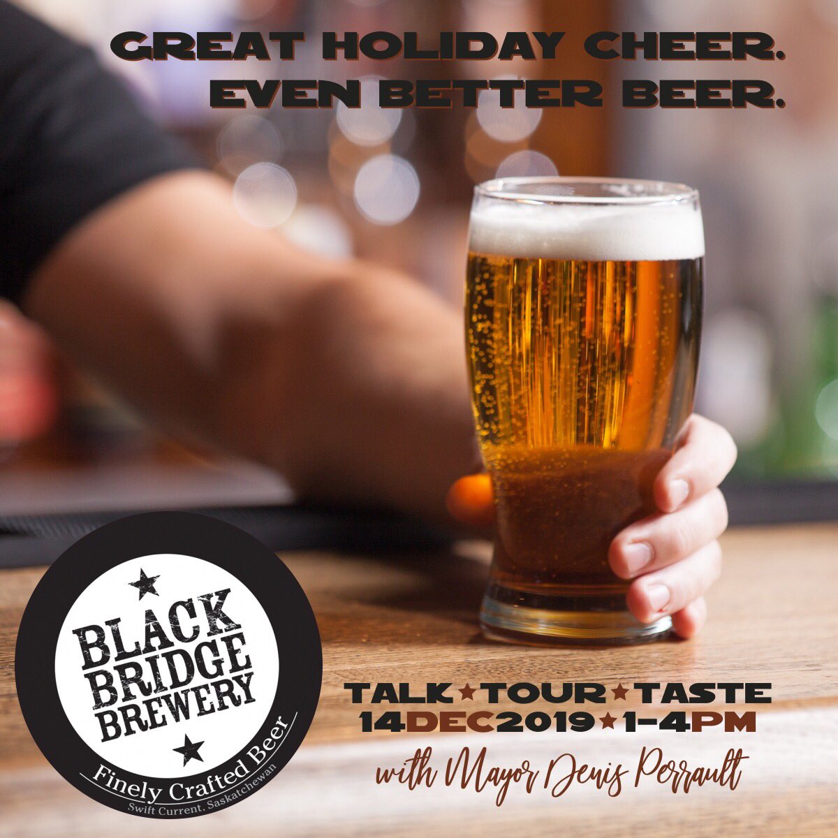 denisperrault's tweet image. Mark your calendars!!!   I’ll be giving FREE tours at the @BLckBrgBrew in @City_SC on Dec 14th.    #GrowSwift