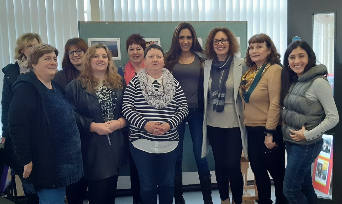 BeyondSkin's tweet photo. Peace Activist, Musician, Children's Champion &amp; Miss Grand Colombia 2019, Genesis Quintero visit to @womenstec #Belfast 
Wonderful morning of shared learning &amp; stories of inspiration. 
#NorthernIreland #Colombia #FUTyoURES project 
@EscuelasdePaz 
https://t.co/BcGnlnMxgC https://t.co/A0o6hzPQvo