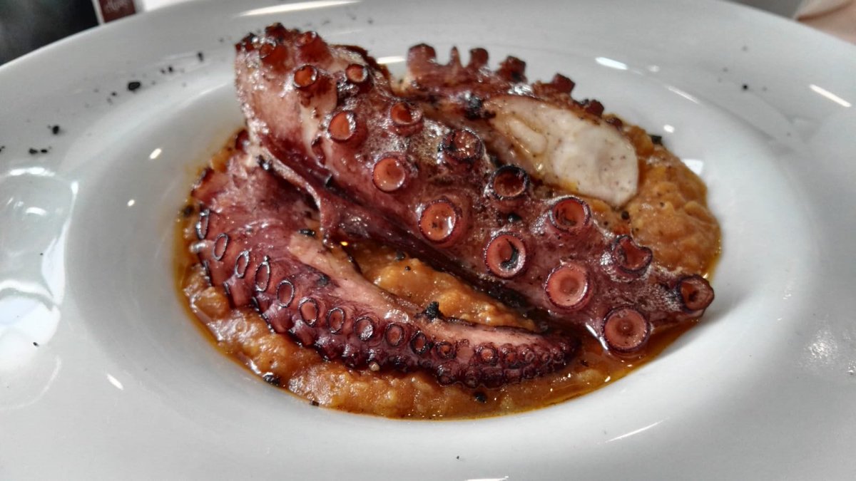 ¿Se te hace la boca agua viendo la foto de este sabroso #pulpo a la brasa? Pues espera cuando lo pruebes. 😊
#LaAguja #Gastronomía