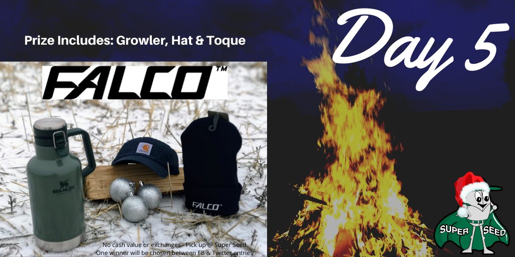 SuperSeedInc's tweet photo. Day 5 has the perfect bonfire essentials thanks to @PaigeLStewart22  with @_FalcoSeed ! 
To win: 
1) Follow us 
2) Retweet this post 
Winner will be contacted Wednesday, December 4th around 11:00 am https://t.co/nKs8y653me