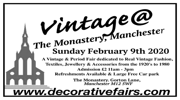 2020 can't come soon enough for us as we bring to you Vintage@ The Monastery a truly incredible Venue, Put this in your diaries ! #manchestervintagefair #themonasterymanchester #dateforyourdiaries