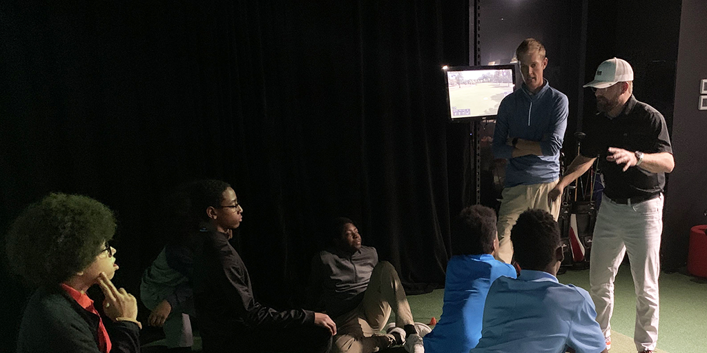 Meet Tyler Lower, a teaching pro at our Foundation and Learning Center whose career has taken him from Sheboygan to Florida, Martha's Vineyard, and New York. Now he's teaching our young men about the game and all it has to offer. bit.ly/2LcIjvq <a href="/GreenlightGolf/">Tyler Lower</a> <a href="/msweeneyg/">Mike Sweeney</a>