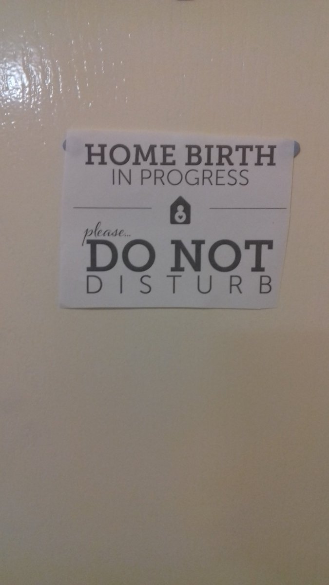 Sinead_Midwife's tweet photo. I attended a homebirth in Dublin last year in an apartment and these signs were made to inform other residents of home birthing plans and to help the second Midwife(me) and any other HCP to find their way #homebirth #ireland #teamwork #normalprocess https://t.co/g0Wff6xDcQ