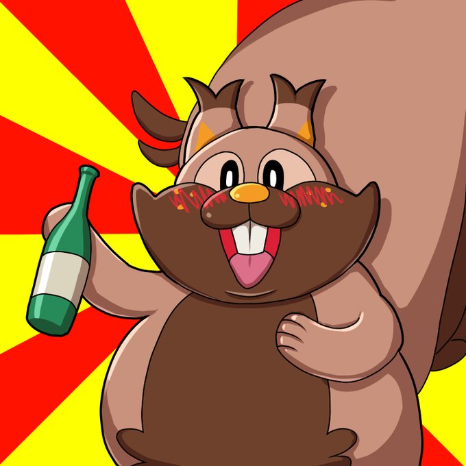 これは知り合いのアイコン用に10分で描いたヨクバリス。 