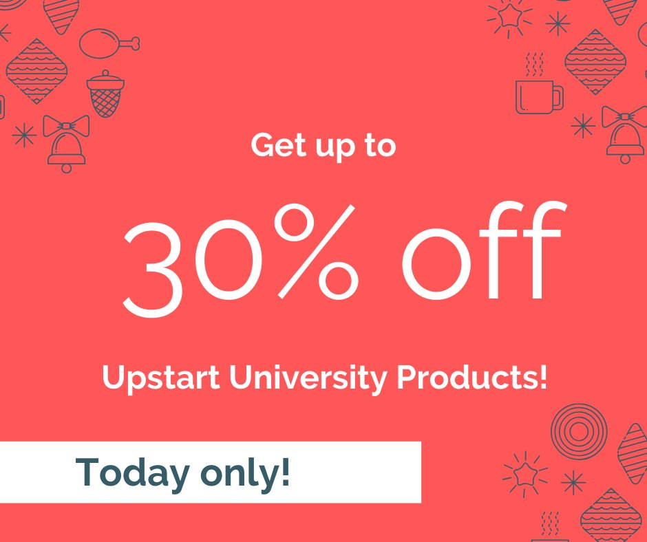 🥬 Take advantage of the #freshest deals during this year’s Cyber Monday sale and get 30% off everything in the store today! (Does not include apparel &amp; gear from our Zazzle shop) #CyberMonday #UpstartUniversity #sale