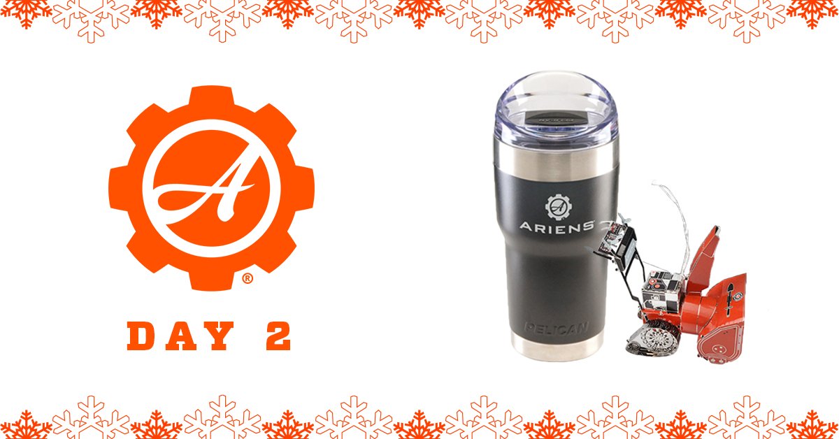 Ariens's tweet photo. It's DAY 2 of our #9DaysOfGiveaways. Today's prize is an #Ariens tumbler and snow blower ornament. Click here to enter: https://t.co/4LDLNOksk6 https://t.co/Pp0V9WSnW3