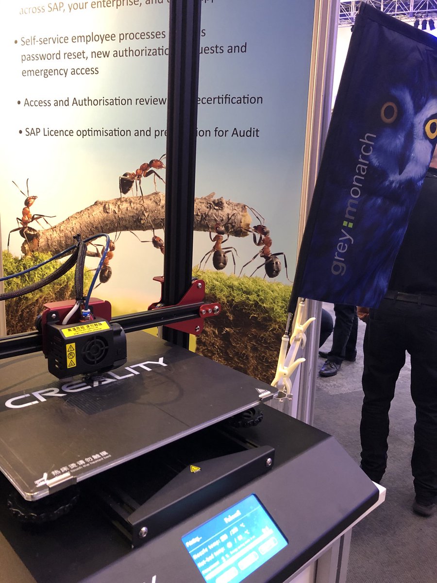We will be giving away this 3D printer tomorrow. Visit us on S3 to enter the draw and also learn about advanced SAP security monitoring and employee lifecycle automation. #UKISUGConnect