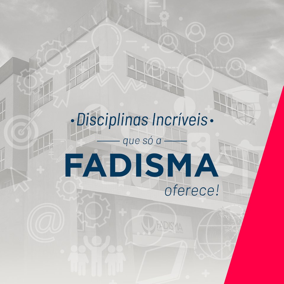fadisma's tweet photo. Gestão de Pessoas, do curso de Ciências Contábeis, é mais uma Disciplina Incrível que só a FADISMA oferece aos seus alunos!

Estamos com inscrições abertas - e gratuitas - para o INGRESSO FADISMA. 

Acesse: https://t.co/Fql6q8vucV

#ingressoFADISMA #vivaatransformação https://t.co/g3ery6J78r