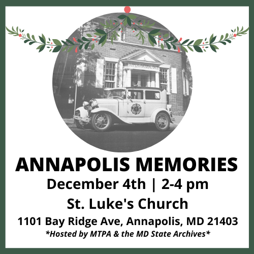 TheMTPA's tweet photo. Only two days away! Take a walk down memory lane at this fun holiday party that invites attendees to view historic photos of Annapolis while sharing personal memories of our beautiful city. 
.
.
.
.
#Photographs #Archives #DigitalArchives #Stories #Memories #Annapolis https://t.co/HK547H65Jk