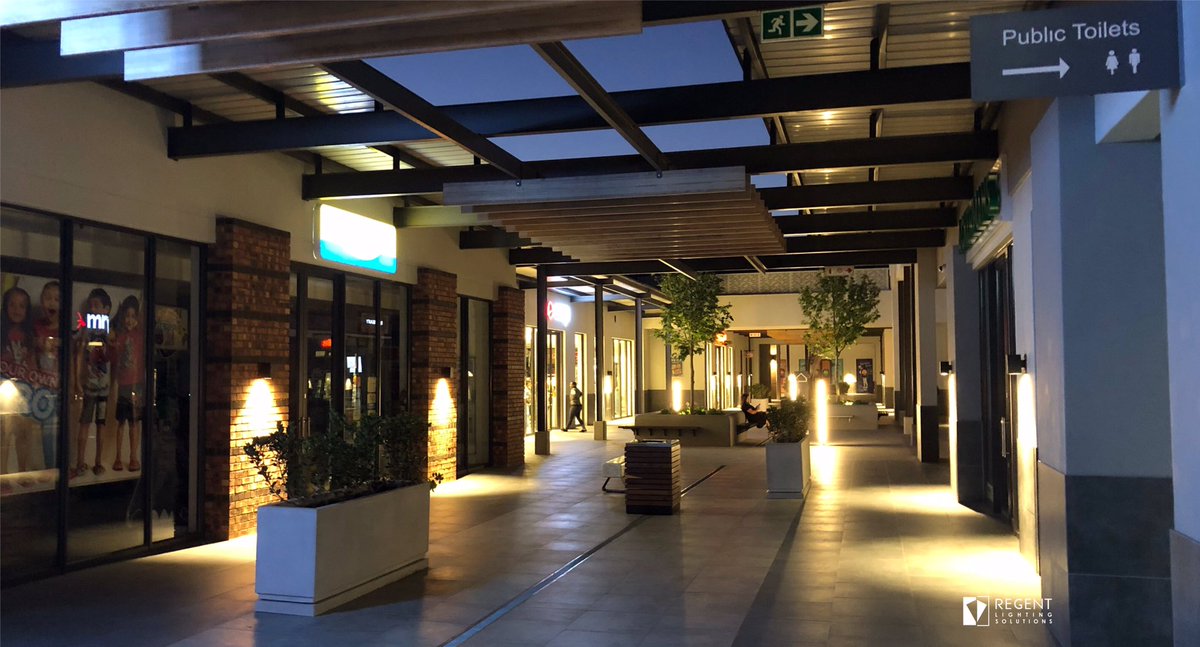 RegentLighting's tweet photo. HAASENDAL GABLES MALL. RLS supplied a special Cubica Double up and downlight with a 135 degree bend which is unique to this project. Also supplied Cubica Single, the Sliver Urban Light Element, Sputnik Trunion, Istria surface mounted, Boda Industrial light and Lumina Trunion. https://t.co/6CiE3VJ2Zn
