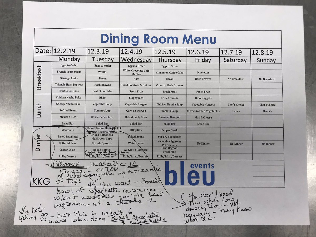 MUKappaKitchen's tweet photo. Menu for week of 12/2 https://t.co/r1hXZ2gdj8