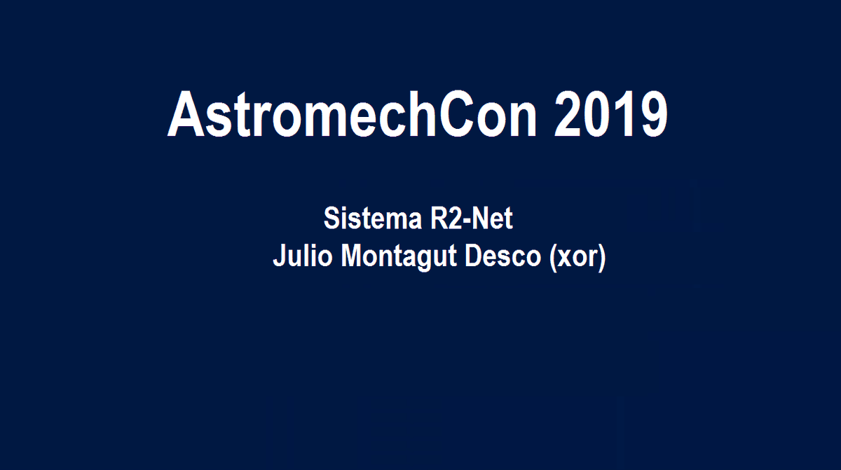 astromechspain's tweet photo. Nuevo vídeo de las charlas que se dieron durante la #AstromechCon2019.
En este vídeo @juliovmd nos hablará del sistema que ha desarrollado para el control de los droides: Sistema R2-NET #Astromechcon #droidbuilders #R2D2 #astromechdroids
https://t.co/YRoBGlRRle https://t.co/AMm6oYYc95