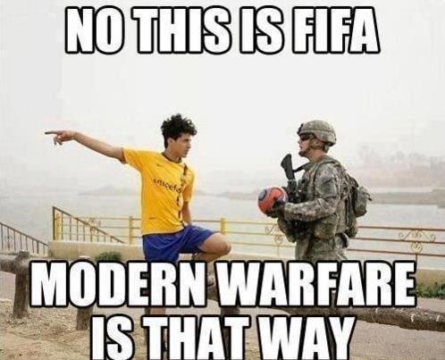reality_clash's tweet photo. When games collide!
#fifa #callofduty #cod #modernwarfare #sportsgame #meme #gamingmeme #fpsmeme #fps #sport #gaming #realityclash https://t.co/MefB1d8H90