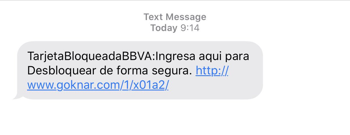 Pedrolete's tweet photo. @BBVARe_mx me llego este mensaje, seguramente es phishing. Saludos! https://t.co/ZcFYHRUnTI