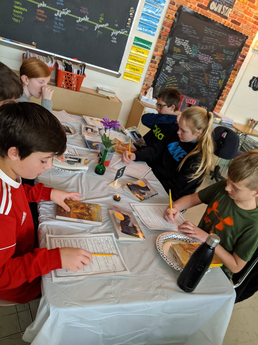 Today we sampled some novels in a Book Tasting. #superreaders #readersforlife <a href="/ChardonMS/">ChardonMiddleSchool</a>