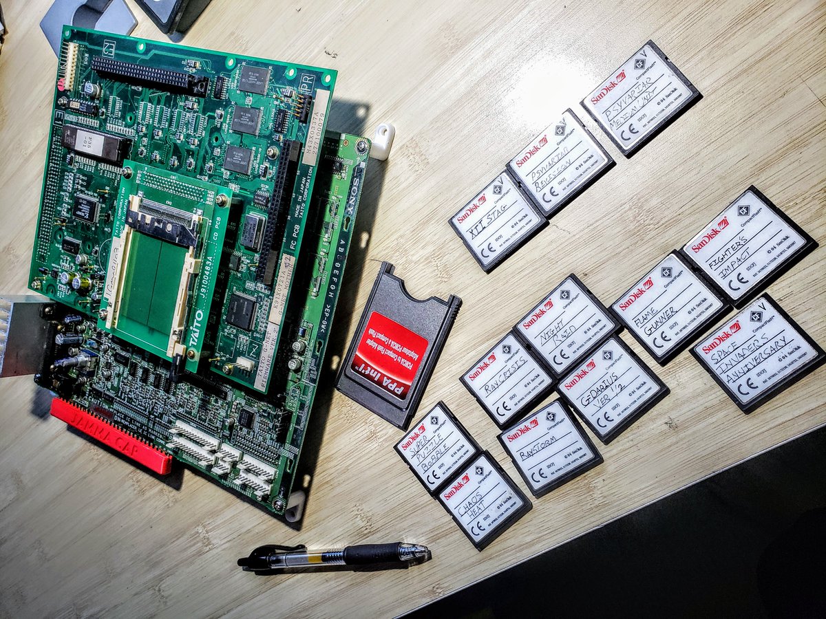 psykomantis's tweet photo. This #Tuesday 8PM Central on "NO EMULATION" we got a full-on #Taito #TwitchStream! That means G-Net, F3, and debuting the "F1 System" with "Metal Black" #Real #Arcade hardware on the only #ArcadeStream that matters.
https://t.co/fMqIemiCPY
.
.
.
#ArcadeGaming #Shmups #RetroGaming https://t.co/JvZnGnxITD